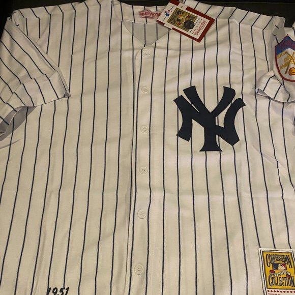 MITCHELL and NESS 1951 NY YANKEES MICKEY MANTLE Men's JERSEY Sz M,L,XL,2X,3X NWT - Picture 2 of 6